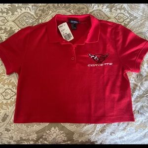 Girls red CORVETTE crop top